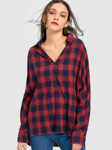 Camicia A Quadri Oversize Checked