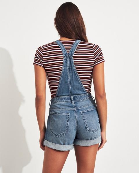 overall shorts hollister