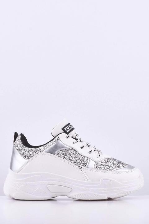 Silver Glitter Chunky Trainers from 