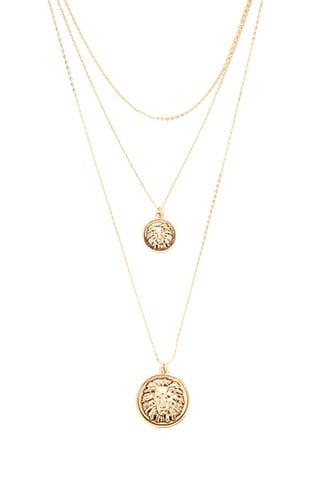 Forever 21 Layered Coin Necklace , Gold