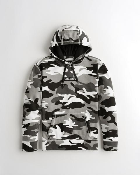 Camo Box Logo Hoodie from Hollister on 