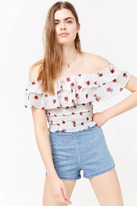 Crop Top A Fiori