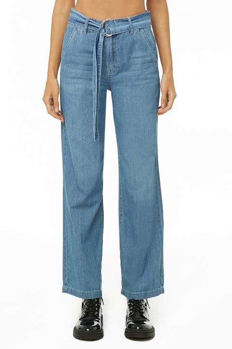 Forever 21 high waisted wide sales leg jeans