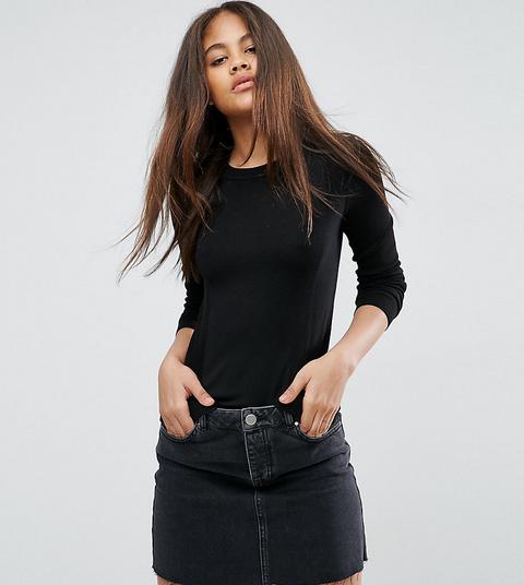 Asos Tall - Maglione Girocollo Con Pannello - Nero