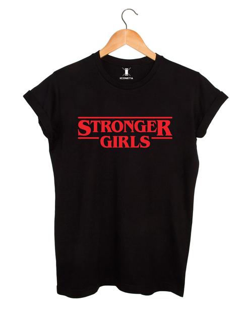 Camiseta Stronger Girls Negra De Iconeta | Buylevard