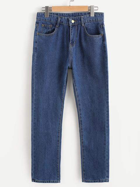 Straight Leg Ankle Jeans