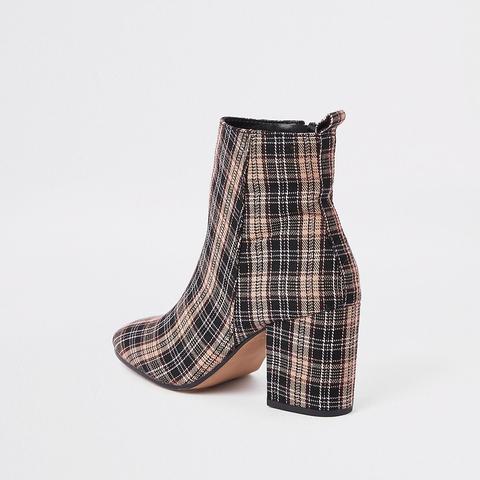 river island square toe heeled boots