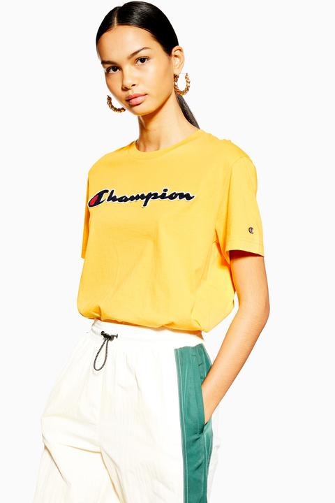 champion yellow t shirt