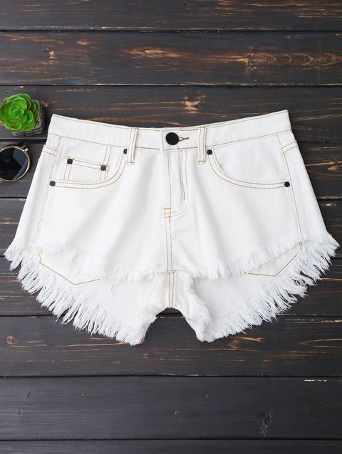 Cutoffs High Low Denim Shorts