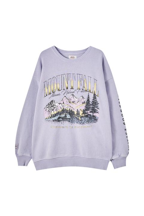 Sudadera Vintage Gráfico Montañas