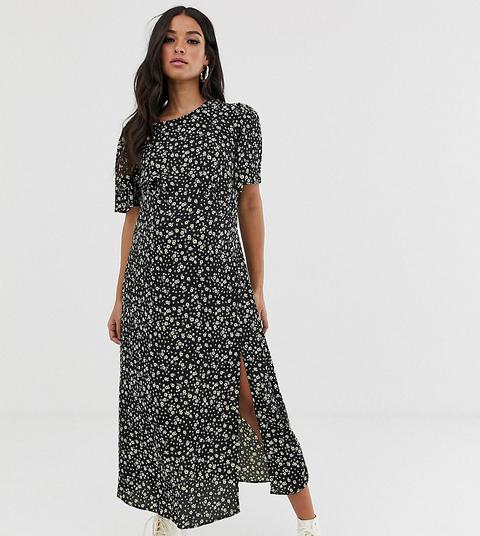 Vestido Con Abertura Y Estampado De Florecitas De New Look Maternity ...