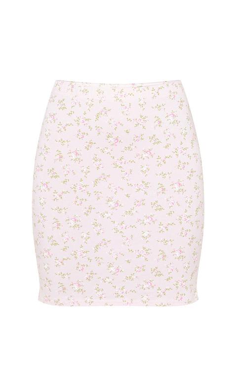 ditsy floral print mini skirt