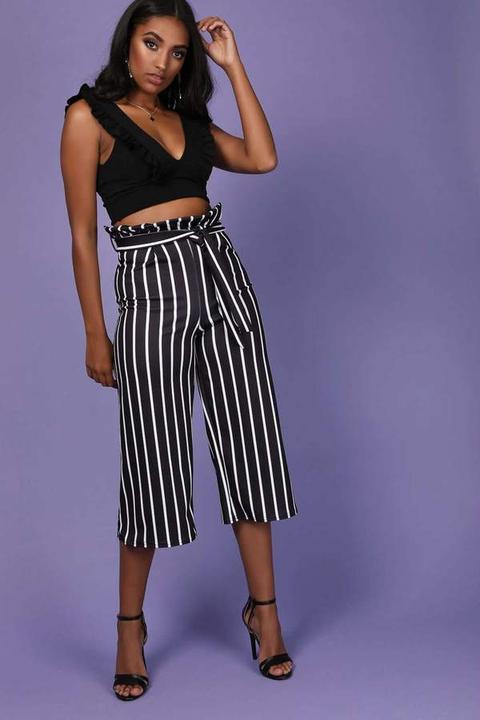 Brioni Monochrome High Waisted Paper Bag Culottes