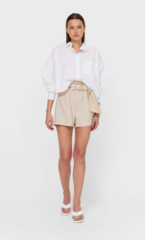 Stradivarius Short À Pinces Avec Ceinture Femme Pierre M