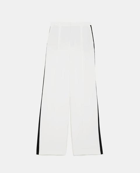 Pantaloni Larghi Con Striscia Laterale