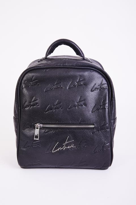 Embossed Leather Mini Backpack