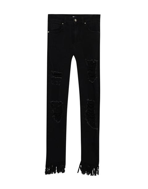 Jeans Skinny Fit Bajo Desflecado