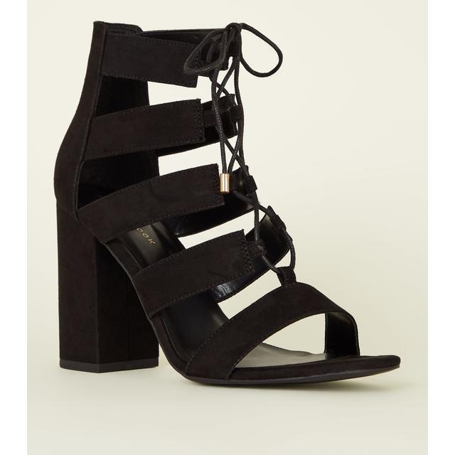 ghillie lace up block heels