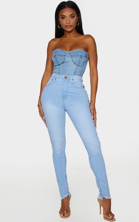 Shape Light Wash High Waisted Skinny Jeans
