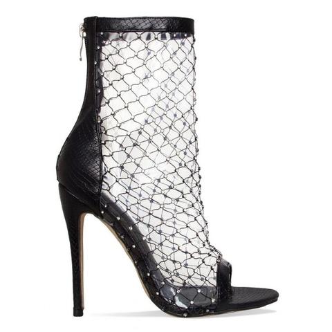 clear diamante heels