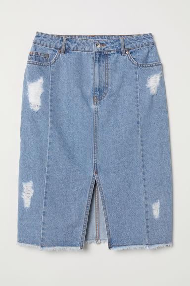 H & M - Gonna Di Jeans Al Ginocchio - Blu
