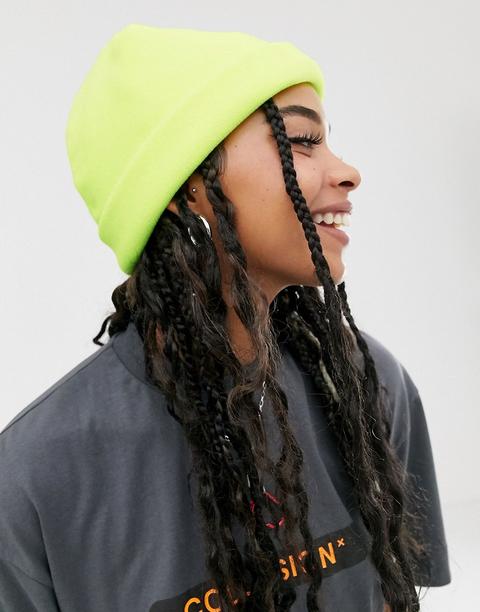 Gorro De Pescador De Fieltro En Amarillo Neón De Asos Design