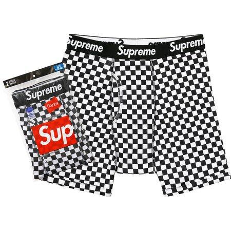 Supreme®/hanes® Checker Boxer Briefs (2 Pack)