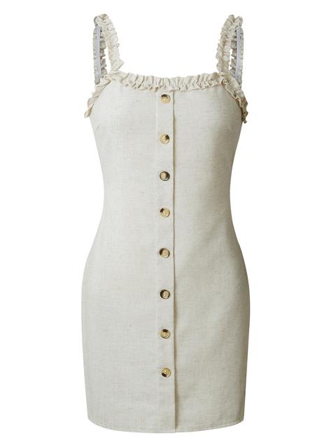 tight dress with buttons