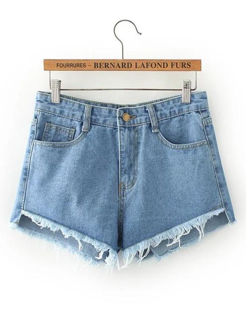 Raw Hem Denim Shorts