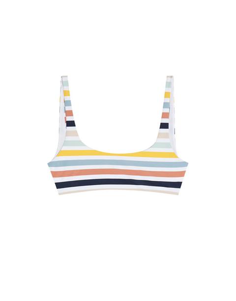 Top Bikini Paradise A Righe Multicolore