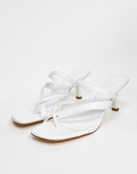 mango white heeled sandals