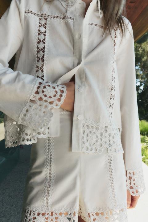 Camisa Combinada Crochet