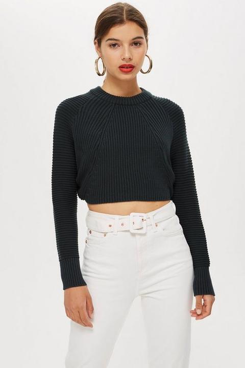 Womens Super Cropped Jumper - Forest, Forest