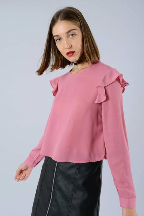 Blusa Con Balze Sulle Maniche