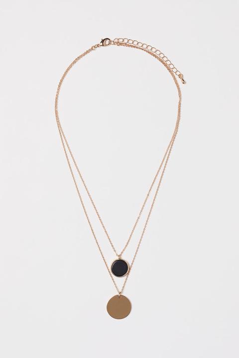 H & M - Collar De Dos Vueltas - Negro