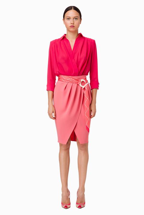Abito Con Gonna A Portafoglio from ELISABETTA FRANCHI on 21 Buttons