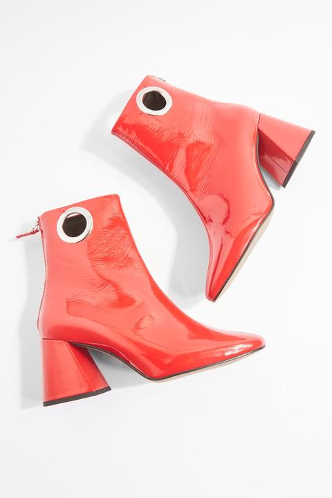 Womens Malone Ankle Boots - Red, Red