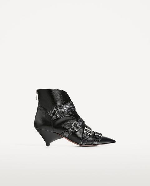 Stivaletto Pelle Fascette