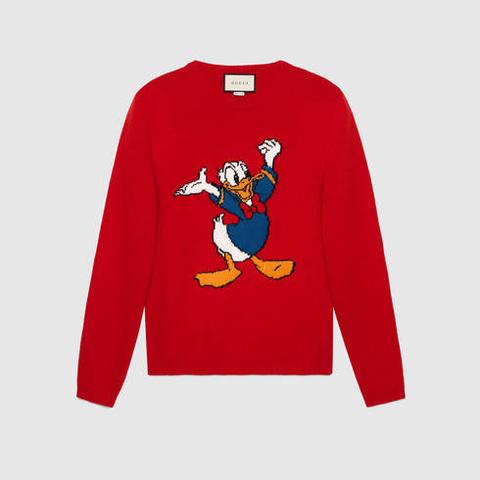 Sudadera De Lana Con Intarsia De Pato Donald