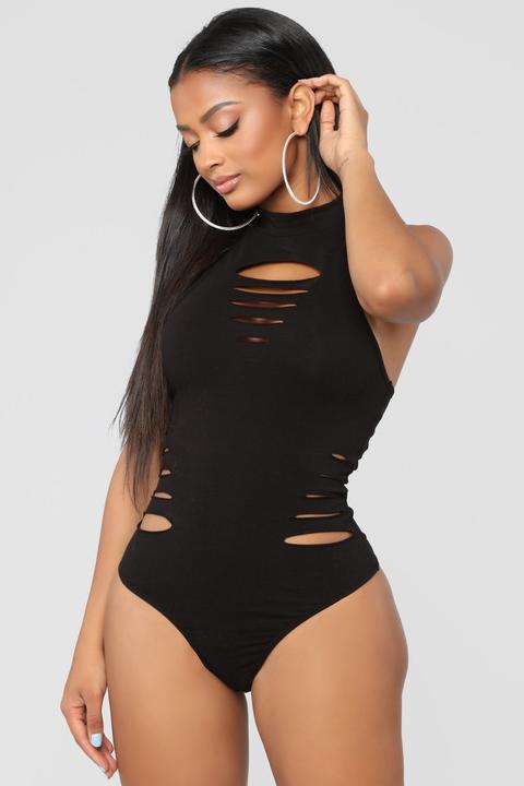 With Or Without You Bodysuit - Black