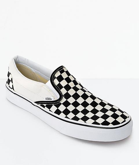 black and white checkered vans for girls