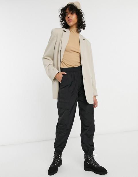 Weekday Tegan Oversized Dad Blazer In Beige