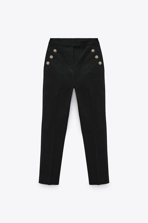 Pantalon À Boutons