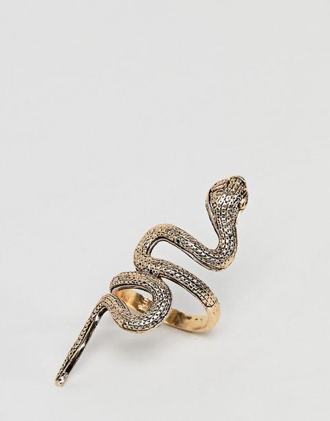 Anillo Con Serpiente Dorada De Glamorous