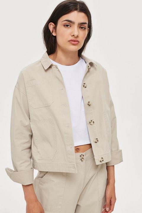 **awkward Cropped Jacket By Native Youth