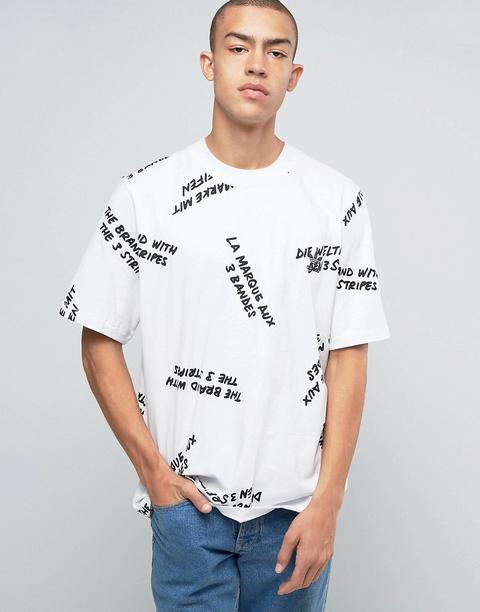 Camiseta Blanca Con Grafitis New York Pack Bj9935 De Adidas Originals