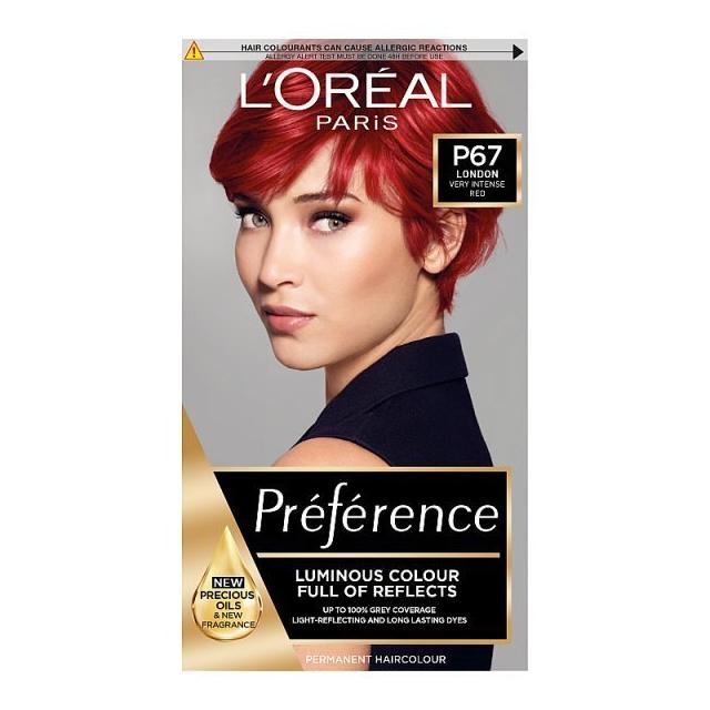 Preference Infinia P67 Scarlett Power Intense Red Hair Dye From