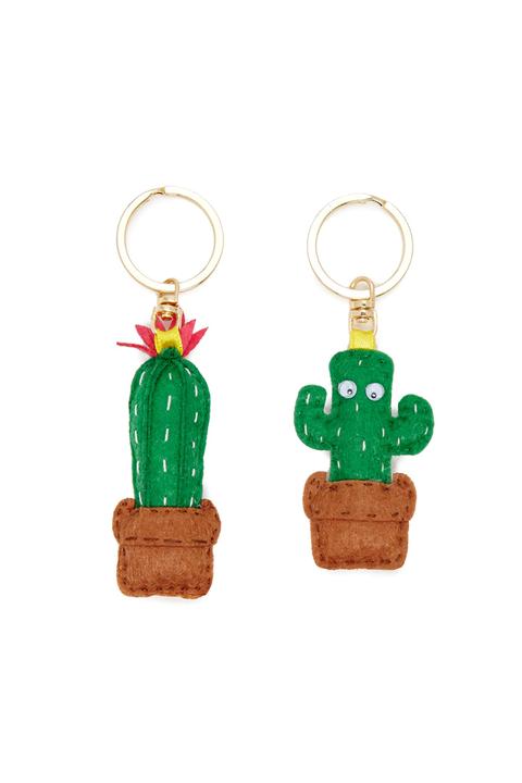 Cactus Felt Keychain Set