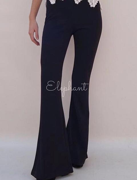 Pantalon Negro Campana