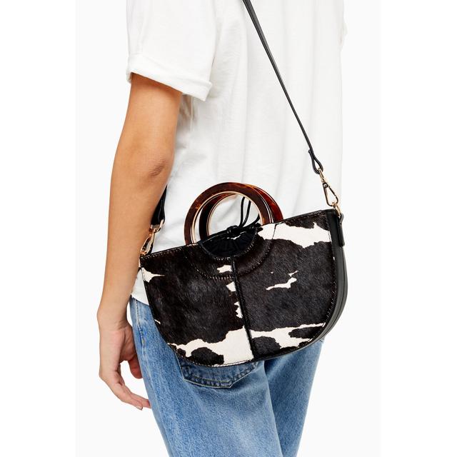 Topshop cow print online bag